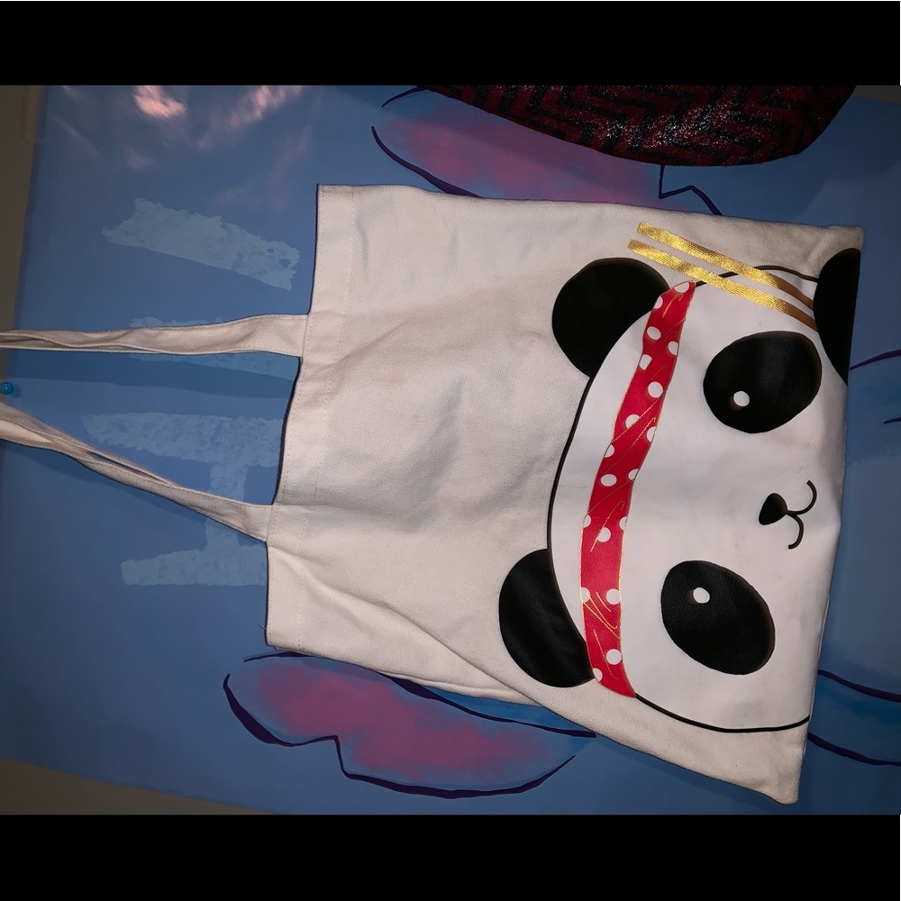 A bag with a panda design